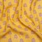 1 Yard Yellow and Pink Leaves Crinkled Cotton Gauzy Woven Fabric 51 inch Width